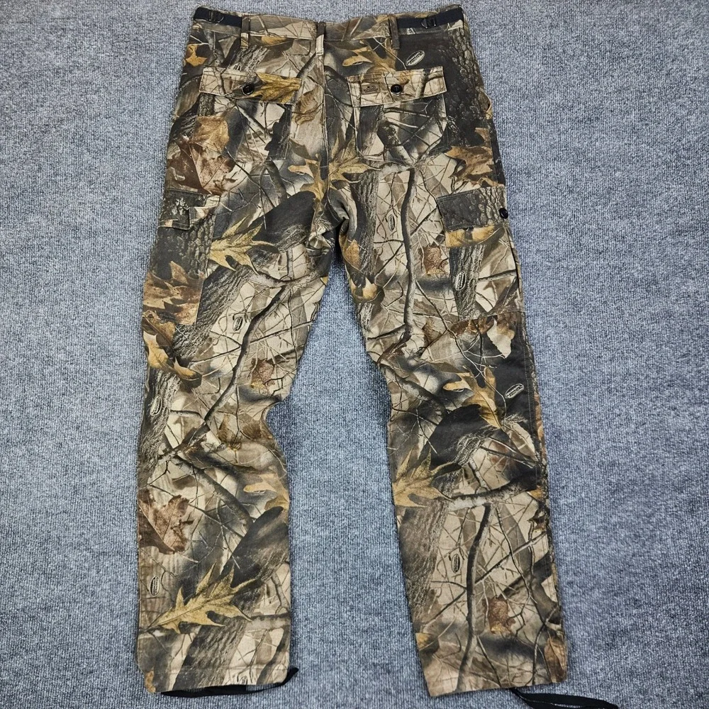 Vintage Camo Cargo Pants Mens M 36x33 Whitewater Outdoors Realtree‎ Hardwoods